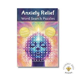 Anxiety Relief Word Search Book – 55 Calming Puzzles for Adults | Stress Relief | Paperback