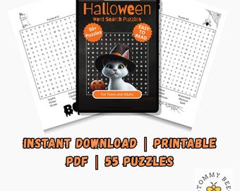 Halloweenordbok: 55 kusliga pussel (digital nedladdning)