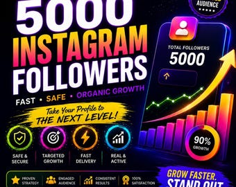 5000 Instagram-Follower | Instagram-Wachstumsservice | Organische Instagram-Promotion | Schnelles Wachstum in sozialen Medien | Profiloptimierung | Social-Media-Wachstum
