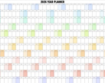 2026 Wall Calendar 24x36 – Giant Year-at-a-Glance Poster | Oversized Office Planner, Home Command Center, Full Year Big Wall Calendar