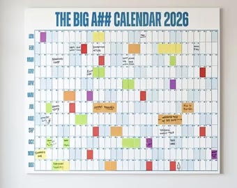 BIG A## CALENDAR 44.1" x 33.1" 2026 HUGE Calendar