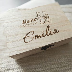 Personalized Wooden Keepsake Box • Custom Name Gift Box • Natural Wood Memory Box • Baby Gift Box • Engraved Wooden Box
