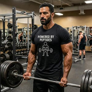 Camiseta gráfica de péptidos – Diseño unisex de estilo suave