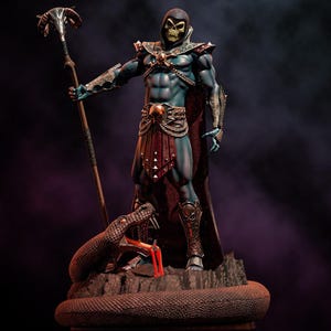 Skeletal Dark Sorcerer STL – Gothic Evil Overlord 3D Print Model