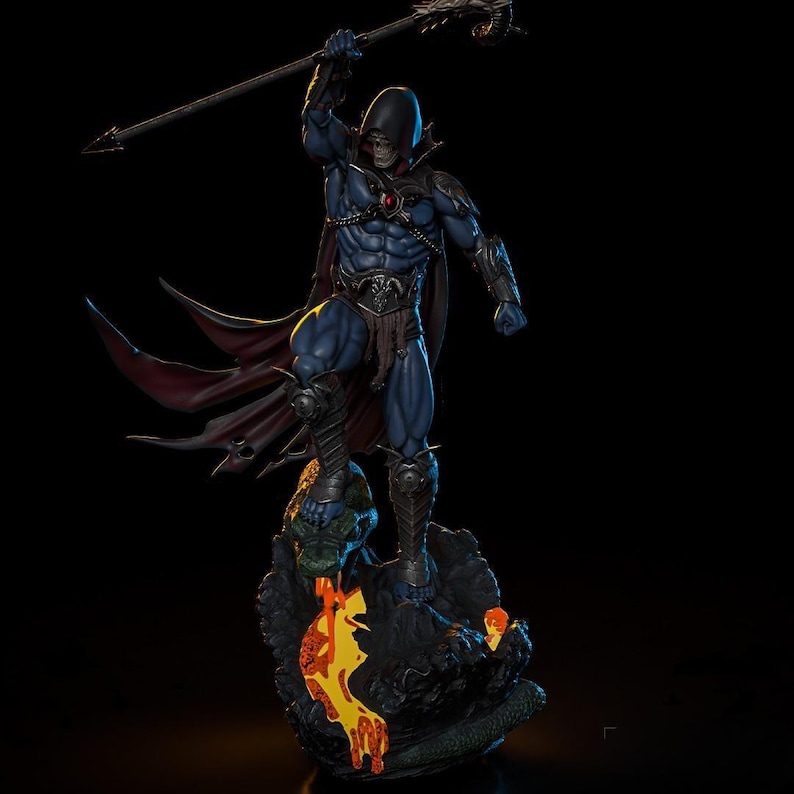 Señor Oscuro esquelético STL: modelo de impresión 3D de villano hechicero de fantasía gótica imagen 4