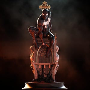 Black Suit Web Hero STL – Symbiote Vigilante 3D Print Model