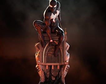 Modelo STL de Web Hero de traje negro: Vigilante simbionte, impresión 3D