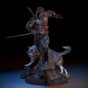 Stealth Ninja Commando STL: Modelo de impresión 3D de guerrero enmascarado