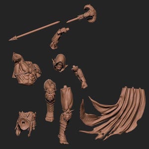 Señor Oscuro esquelético STL: modelo de impresión 3D de villano hechicero de fantasía gótica imagen 2