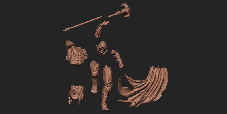 Señor Oscuro esquelético STL: modelo de impresión 3D de villano hechicero de fantasía gótica imagen 2