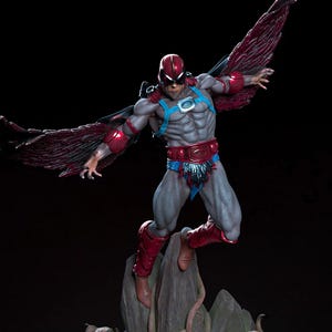 Bevingad himmelskrigare 3D-utskrift STL – Fantasy Hero-statymodell | Retroinspirerad figur