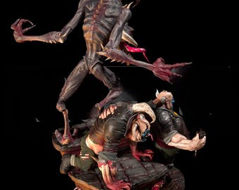 Demonische clown STL – 3D-afdrukmodel grotesk monsterschurk
