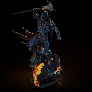 スケルタルダークロードSTL – ゴシックファンタジーソーサラーヴィラン3Dプリントモデル