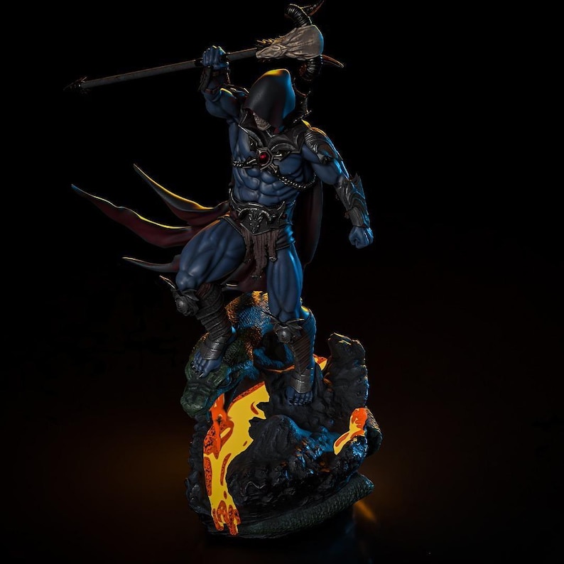 Señor Oscuro esquelético STL: modelo de impresión 3D de villano hechicero de fantasía gótica imagen 1