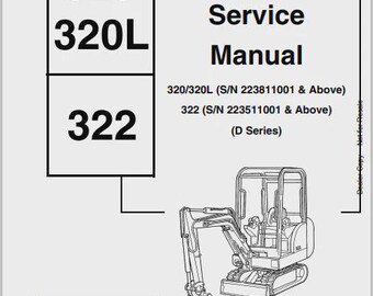 Bobcat 320, 320l, 322 service manual SN 6901062