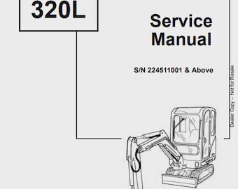 Manual de servicio Bobcat 320, 320l SN 6903818