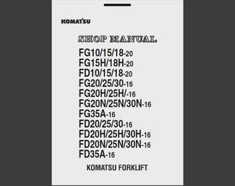 Komatsu FD / FG series forklift workshop service repair manual pdf – ebook instant download, English language