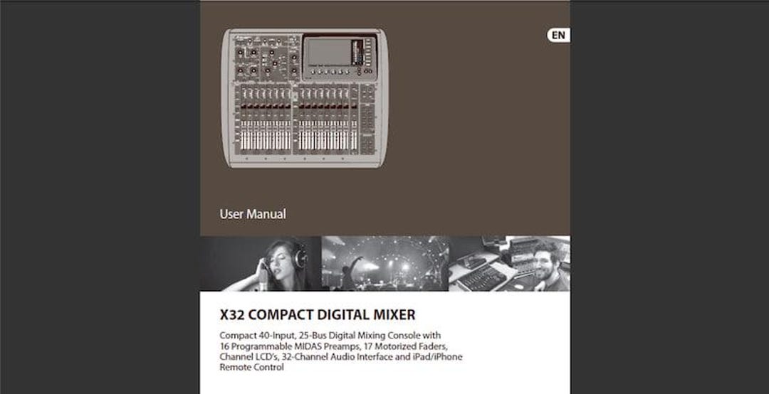 Behringer X32 Compact Digital Mixer User Manual Pdf – Ebook Instant Download, English Language ...