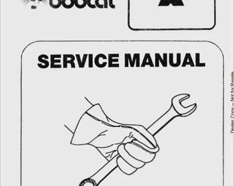 Bobcat 120 compact excavator service manual SN 6570516