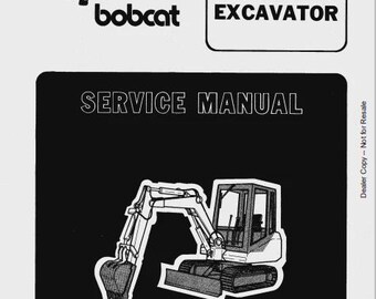 Bobcat 130 hydraulic excavator service manual SN 6570484