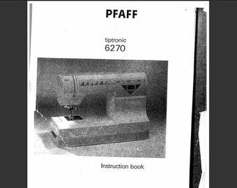 Pfaff Tiptronic 6270 owner’s / user manual pdf – ebook instant download, English language