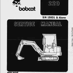 Bobcat 220 service manual SN 6722345