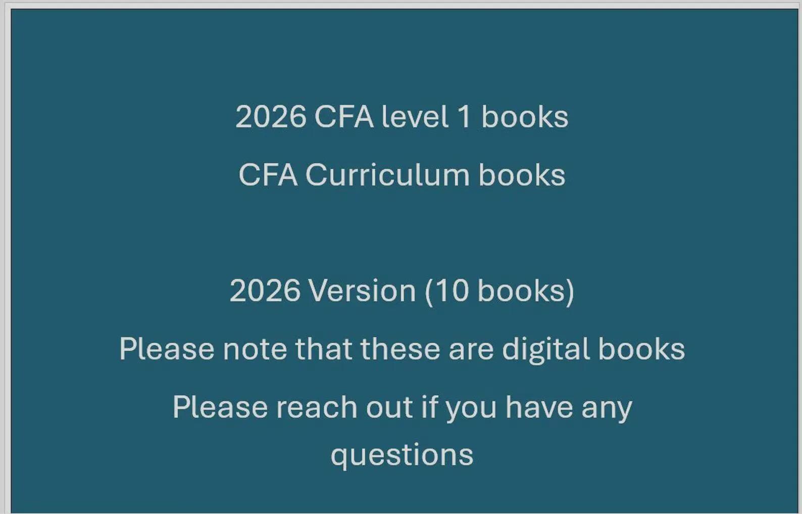 Cfa Level 1 Books - Etsy