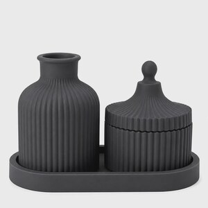 4 Piece Silicone Mold Set for Resin Plaster Cement Concrete Casting DIY Vase Pot Tray Home Decor