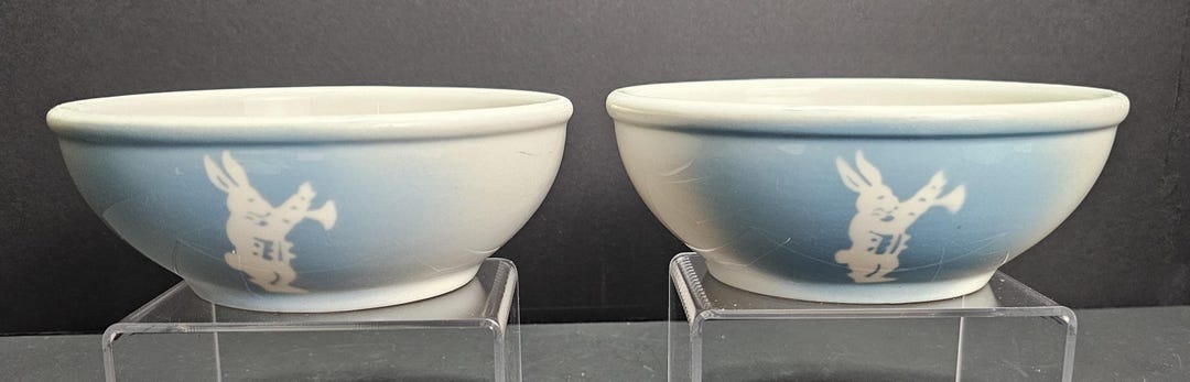 White Rabbit Tea Rooms Vintage White Rabbit Tea Room Pair of Bowls - Rare - Etsy