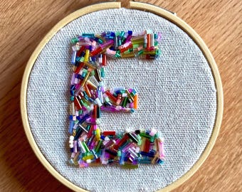 Personalised Beaded Letter Hoop