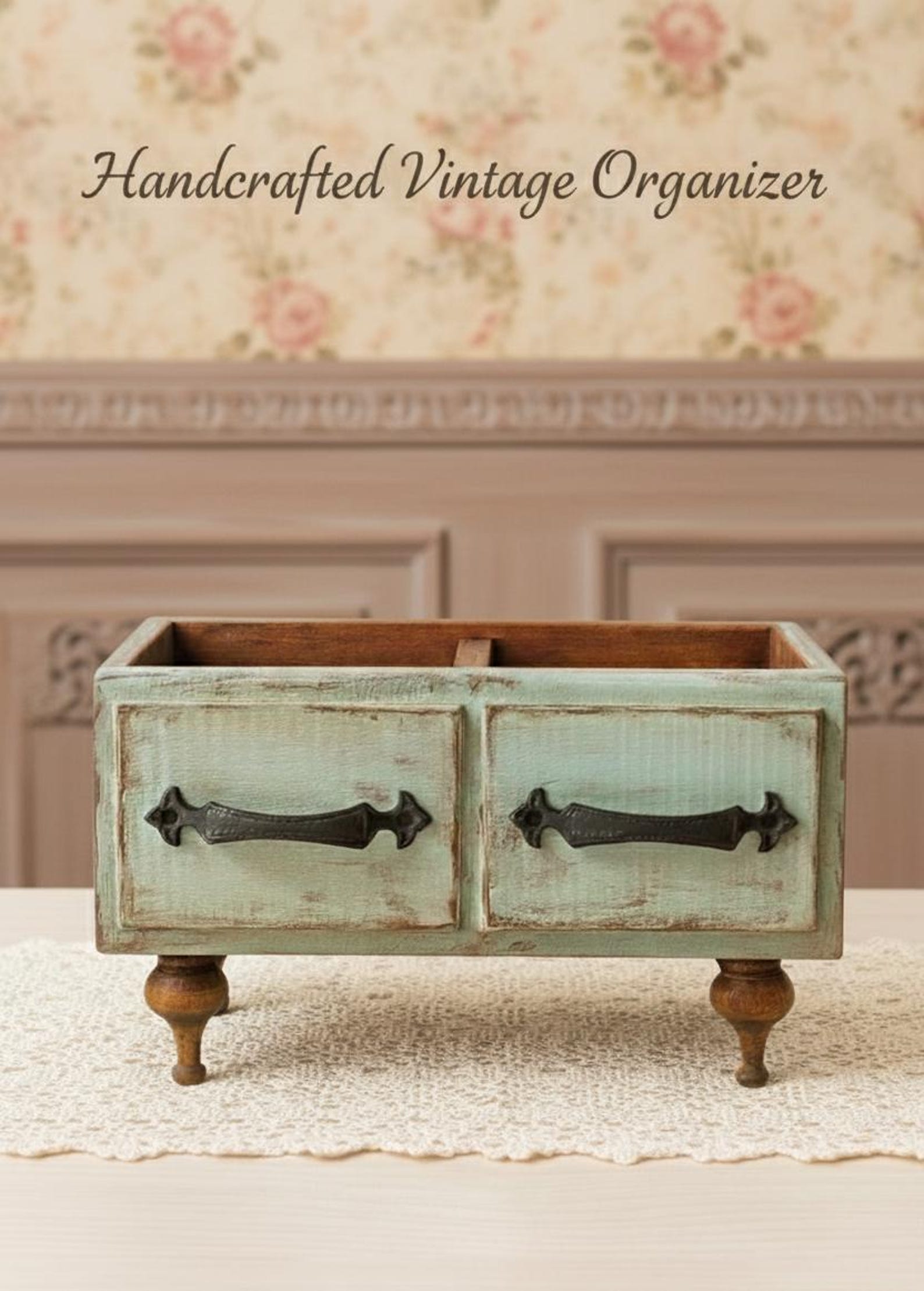 Handcrafted Rustic Wooden Drawer Organizer: Farmhouse Decor - Etsy