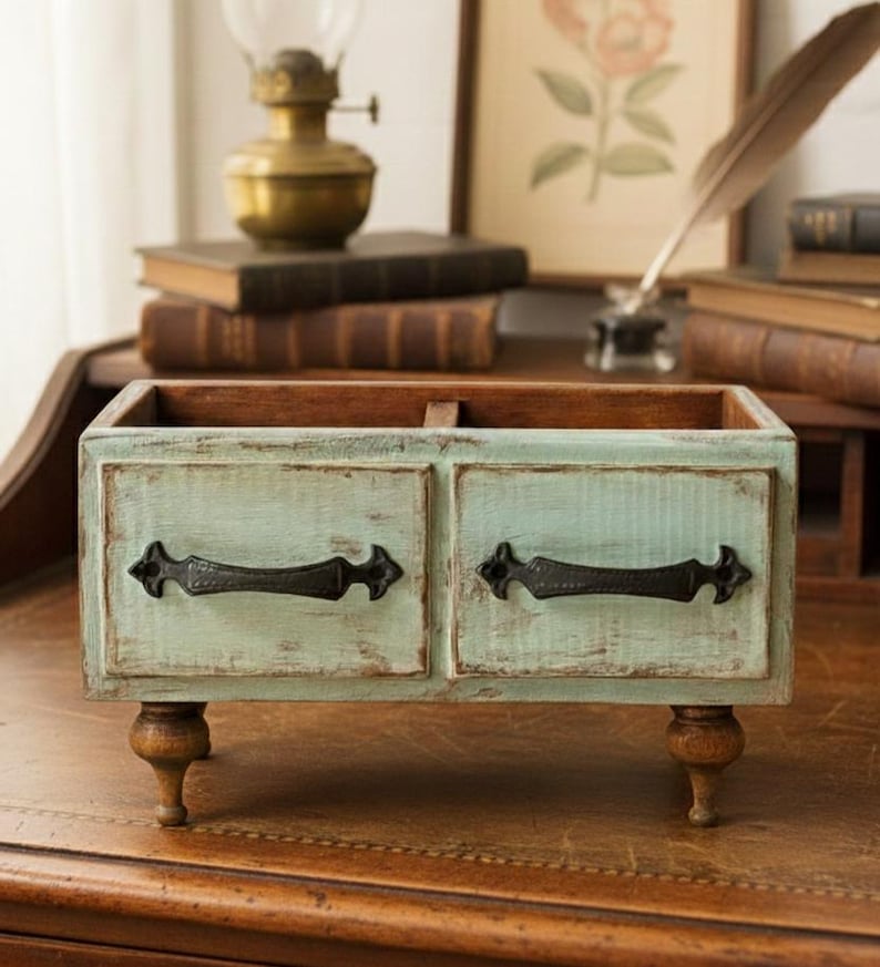 Handcrafted Rustic Wooden Drawer Organizer: Farmhouse Decor - Etsy