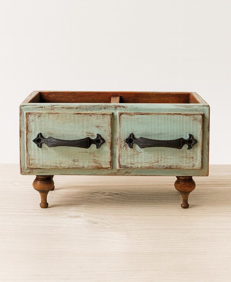 Handcrafted Rustic Wooden Drawer Organizer: Farmhouse Decor - Etsy