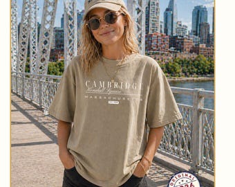 Kendall Square unisex  T-Shirt. Azimuth crew collection: "A place in the world". Old Money Style
