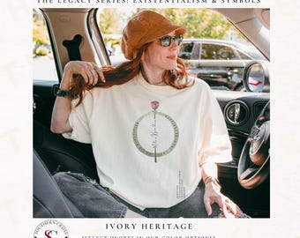 Milan Kundera Shirt - Unbearable Lightness of Being - Philosophy Tee - Ouroboros Rose Graphic