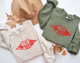 Save The Drama For Your Mama Shirt, Funny Sassy Lips Tee, Retro Graphic Sweatshirt & Hoodie