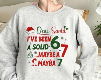 Christmas Six Seven 67 Shirt, Funny Christmas Meme Tee, Funny Christmas Family Sweatshirt, Six Seven Meme Sweater, Merry Christmas Shirt