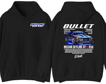 JDM Car Hoodie, Turbo Racer Sweatshirt, Street Style Graphic Tee & Drift Car Lover Gift