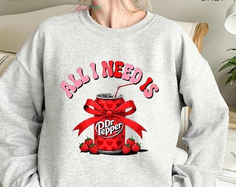 Valentines Dr Soda Est 1885 Sweatshirt, Soda Sweatshirt, Cute Dr Pe.pper Shirt, Soda Lover Gift, Dr. Crewneck Sweatshirt,Dr Soda Sweater