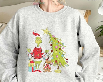 Funny Christmas Hoodie, Holiday Grinch Vibes Sweatshirt, Anti Social Xmas Shirt, Cozy Winter Gift