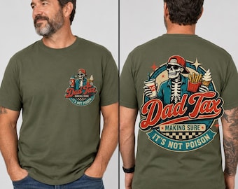 Dad Tax Skeleton Shirt, Retro Funny Dad Tee, Snack Inspector Shirt, Fathers Day Gift for Dad, New Dad Husband Gift