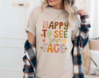 Happy to See Your Face Shirt, Funny Cookie Christmas Tee, Cute Holiday Baking Sweatshirt & Festive Cozy Hoodie