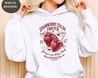 Old School Band Tee, Vintage Retro Band Tee, Beatle Strawberry Fields Rock Band Tee, Oversized Trendy Sweatshirts, Music Concert Sweater