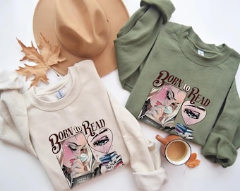 Born to Read Books Forced to Read Emails Shirt (Officially Licensed), Funny Reader, Book Addict Tee, Gift for Book Lover, Dark Romance Shirt