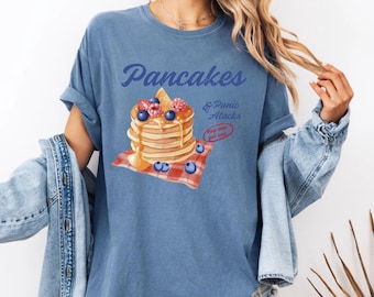 Pancake Stack Graphic Tee, Funny Brunch Shirt, Foodie Gift