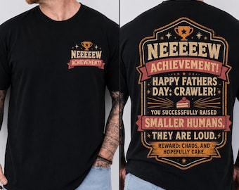 Dungeon Crawler Carl Dad Achievement Shirt, Vintage DCC Fathers Day Tee, Funny Gamer Dad Gift, LitRPG Book Fan Shirt