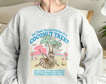 Three Raccoons Retro Graphic T-shirts, Vintage Raccoon Moon Tshirt, Raccoon Lovers, Funny Raccon Tee, Oversized Washed Tee