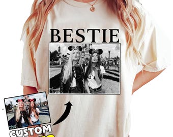 Personalised Bestie Shirt, Custom Photo Best Friend Shirt, Friendship Gift, Birthday Gift for Friend, BFF Birthday Gift Idea