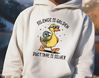 Funny Duck Graphic Tee – Sarcastic Humor, Duct Tape Quote