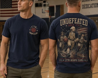 George Washington Basketball Shirt, Undefeated Since 1776, Independence Day Basket Drive